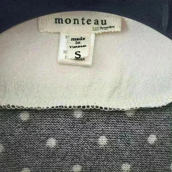 MONTEAU lightweight polkadot  top size small - Picture 5 of 13